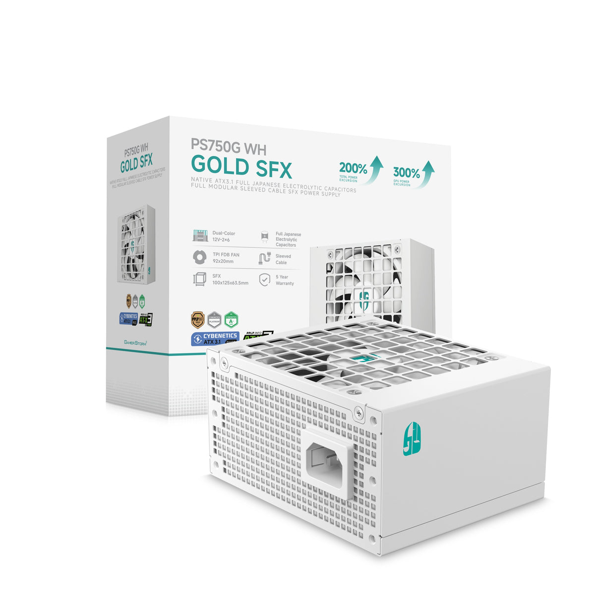 750w Deepcool Ps750g Wh Sfx Atx3.1 Full Modular 80 Plus Gold White