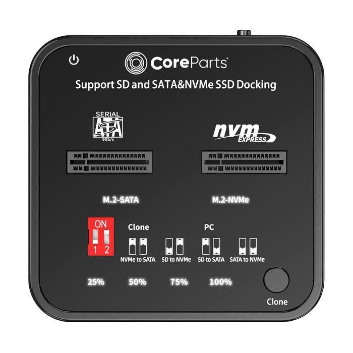 EAN 5715063016053 - CoreParts MS-CLONER-M2-SD duplicador de datos y soporte Negro imagen 3