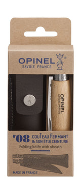 Opinel Navaja De Bolsillo  No. 08 Inkl. Etui Mit Edelstahlklinge