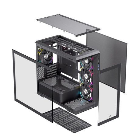 EAN 6977277368963 - Einarex EXCS-ZM-800R-B carcasa de ordenador Midi Tower Negro imagen 9