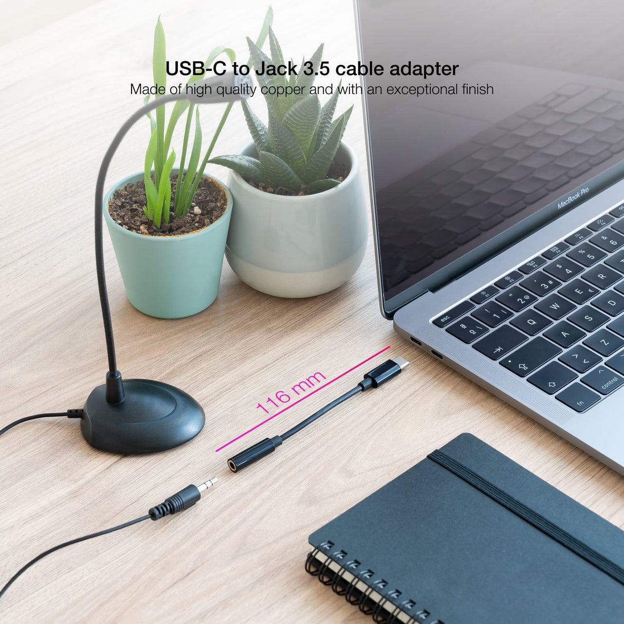 Nanocable Cable Adaptador Audio Jack 3.5mm Hembra A Usb-C Macho - Longitud 0.11m