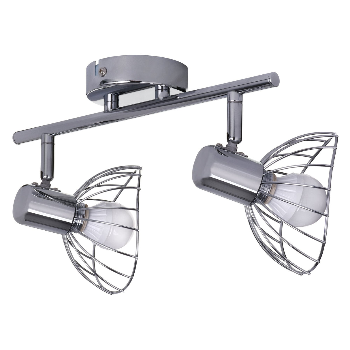Activejet Gizel Tira De Luz De Pared De Techo Doble Cromo E14 Lámpara De Pared Para Sala De Estar