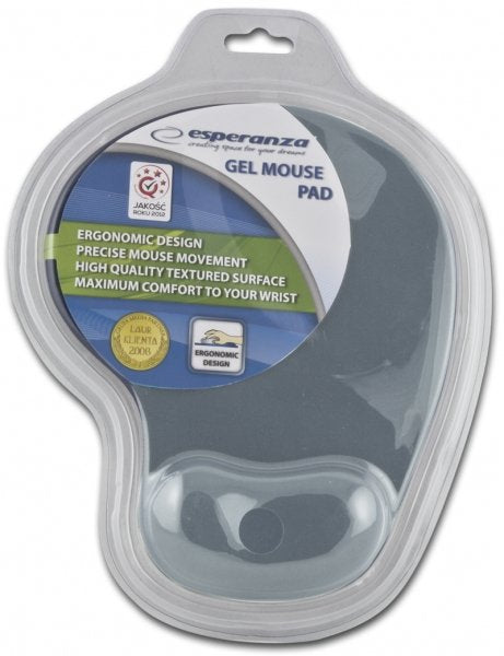 Esperanza Ea137y - Alfombrilla De Gel Para Ratón 230 X 190 X 20 Mm Gris Blister