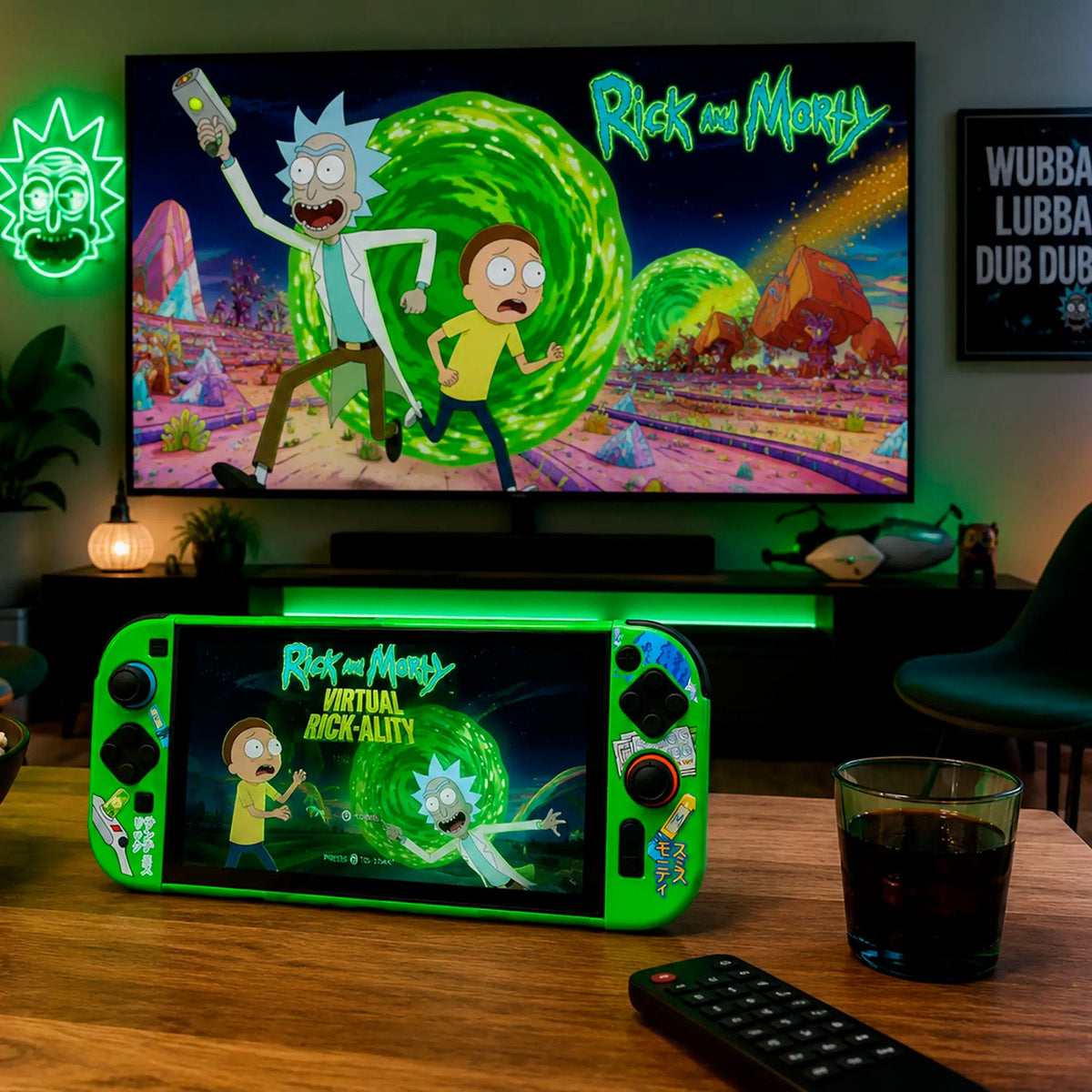 Carcasa Cons+Portct.Joy-Con R. Morty