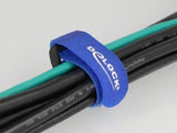 Delock Klett-Cablebinder Mit Schlaufe L 280 X B 38 Mm Blau 3 Stück