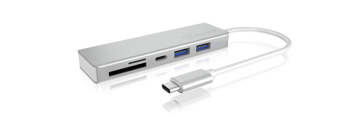 Lector De Tarjetas Externo Raidsonic Hub Y Icybox Usb 3.0 Type-C Ib-Hub1413cr