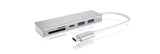 Lector De Tarjetas Externo Raidsonic Hub Y Icybox Usb 3.0 Type-C Ib-Hub1413cr
