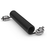 Compulocks Dual Head Coiled Cable Keyed Lock Cable Antirrobo Negro