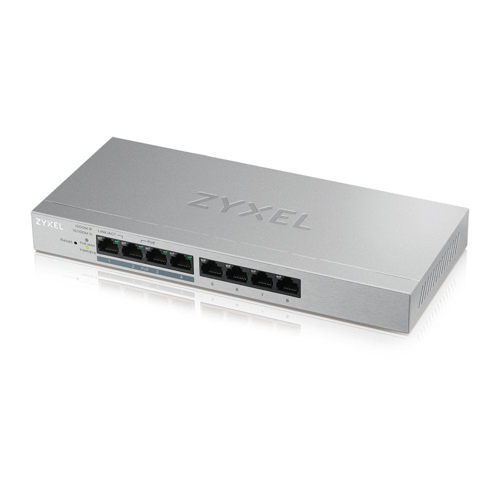 Zyxel Gs1200-8hp V2 Gestionado Gigabit Ethernet (10/100/1000) Gris EnergãA Sobre Ethernet (Poe)