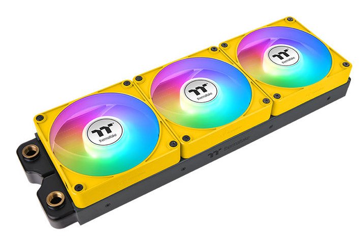 Ventilador De Refrigeración Para Pc Thermaltake Ct140 Ex Reverse Argb Sync Bumblebee, Ventilador De Caja Amarillo, Paquete De 3, 140 Mm Cl-F227-Pl14bb-A