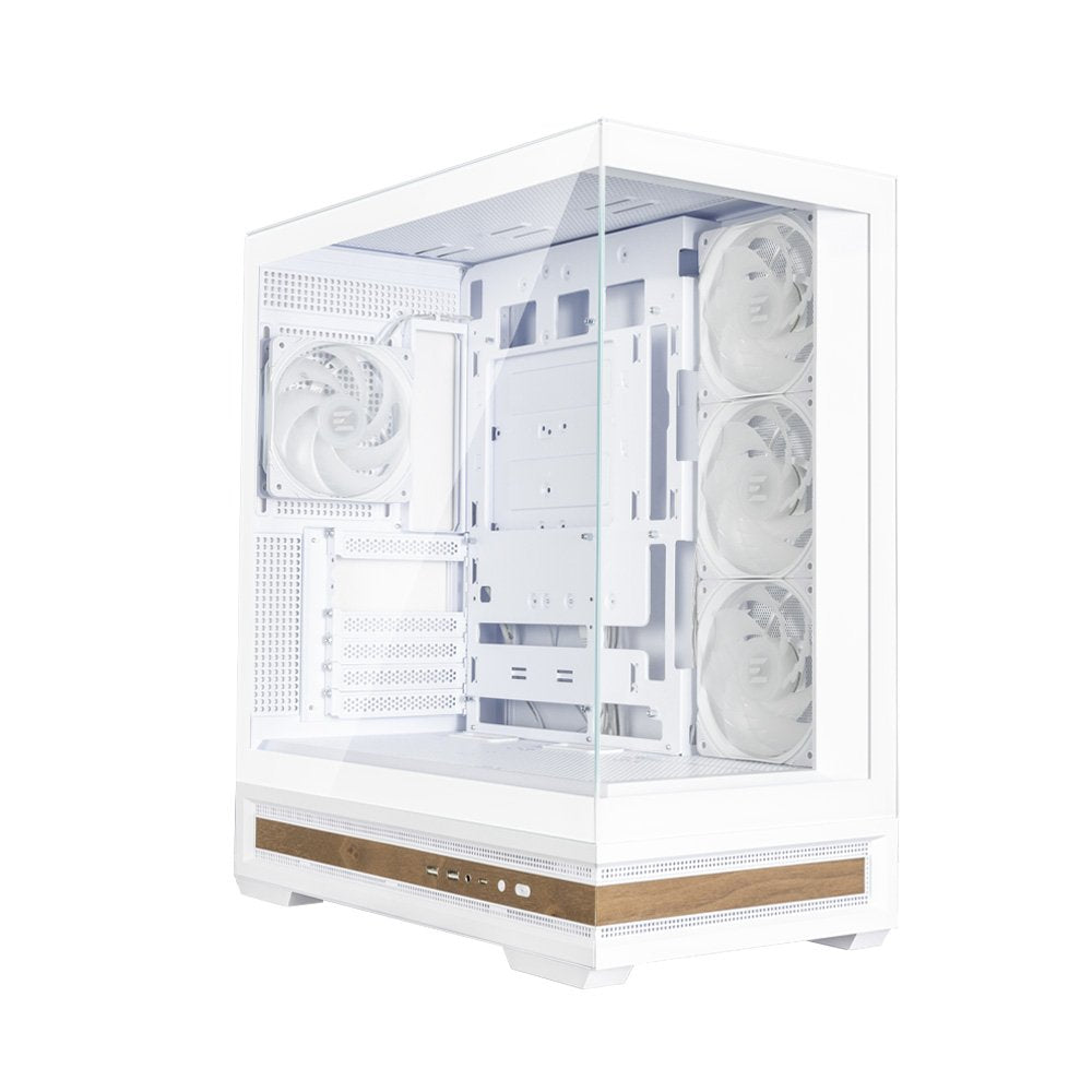 Caja Pc Zalman P40 Namu Atx 4 Xvent 120mm Argb 2xusb 3.0 Blanco S/N Fuente