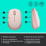 Logitech M171 Ratón Inalámbrico Rosa 910-006865
