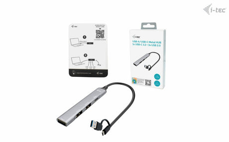 EAN 8595611706868 - i-tec CAHUBMETALMINI4 hub de interfaz USB 3.2 Gen 1 (3.1 Gen 1) Type-A + Type-C 5000 Mbit/s Plata imagen 4