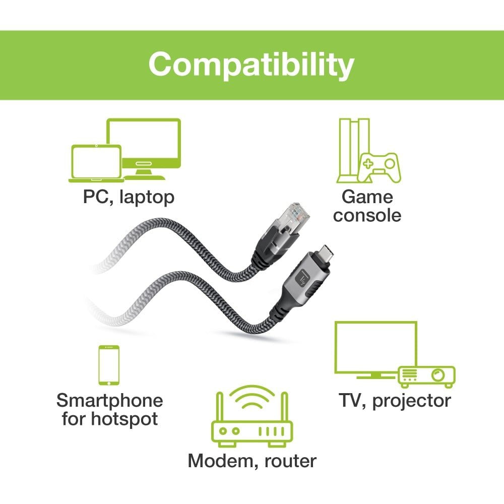 Techly Icoc U3c-Rj45-030 Cable De Red Plata, Negro 3 M Cat6 F/Utp (Ftp)