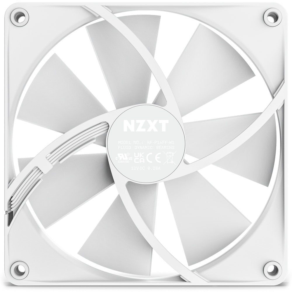 Ventilador Nzxt F140p 140x140x26, Rf-P14sf-W1 Blanco