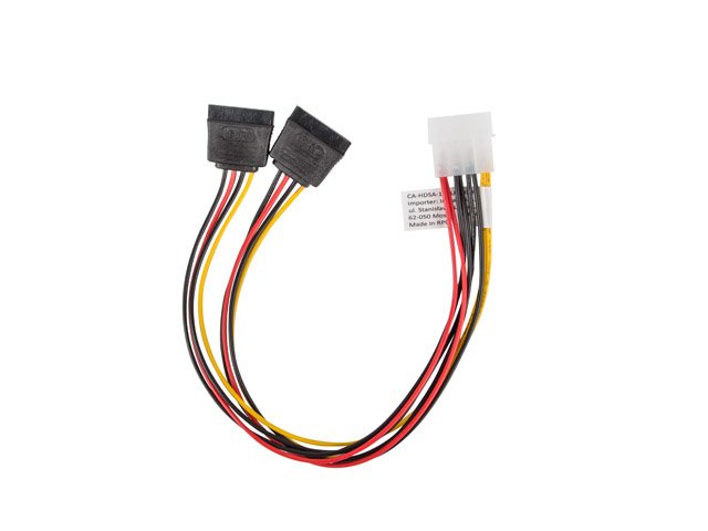 Lanberg Cable Duplicador De Alimentacion Molex Macho A 2x Sata Hembra  Ca-Hdsa-11cu-0030 30 CentaâMetros