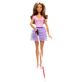 Muñeca Mattel Barbie Fashionistas Doll Barbie Ciega Con Una Falda Con Volantes