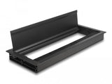 Delock Cabledurchführung Für Tischeinbau Mit Bürste 300 X 120 X 28 Mm Schwarz