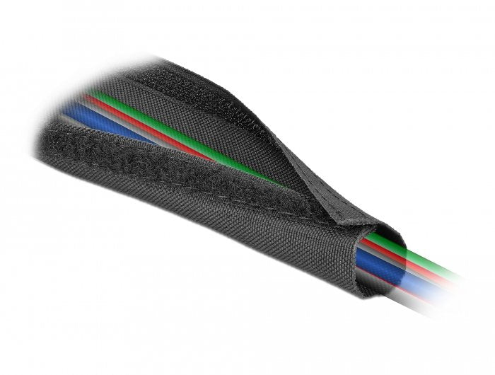 Delock Gewebeschlauch Con Klettverschluss Hitzebeständig 5 M X 30 Mm Negro