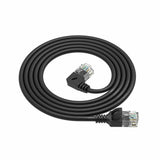 Latiguillo Cat 6a, S/Ftp,  1.00 M, Negro, Lszh Slim Conector X 1 Ángulo De 90° Hacia La Izquierda Act