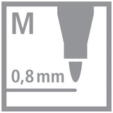 Stabilo Dr!Ver Pack De 4 Rotuladores De Punta Media 0.8mm - Tinta A Prueba De Manchas, Inodora Y Con Base Al Agua -