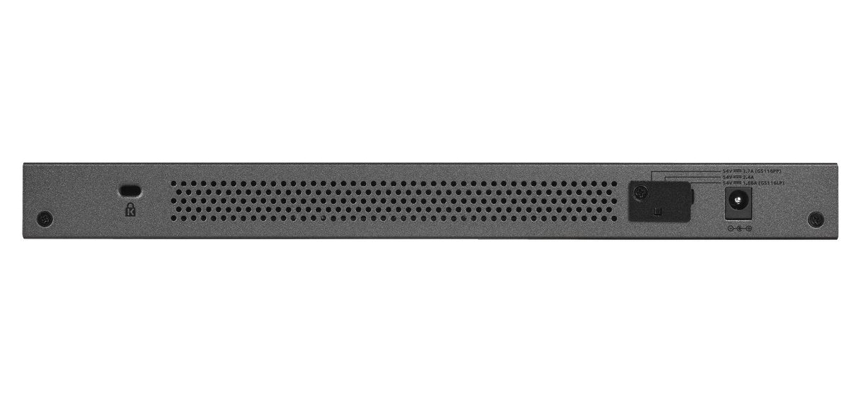 EAN 0606449133332 - NETGEAR GS116PP No administrado Gigabit Ethernet (10/100/1000) Energía sobre Ethernet (PoE) Negro imagen 2