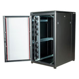 Roline 19-Zoll Netzwerkschrank Pro 26 He, 800x1000 Bxt Glastr Schwarz