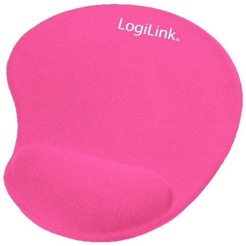 Logilink Alfombrilla De Gel Con Reposamuñecas, Rosa