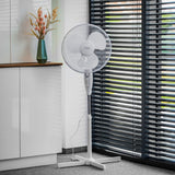 Ventilador De Pie Teesa Tsa8021 Con Temporizador, Blanco
