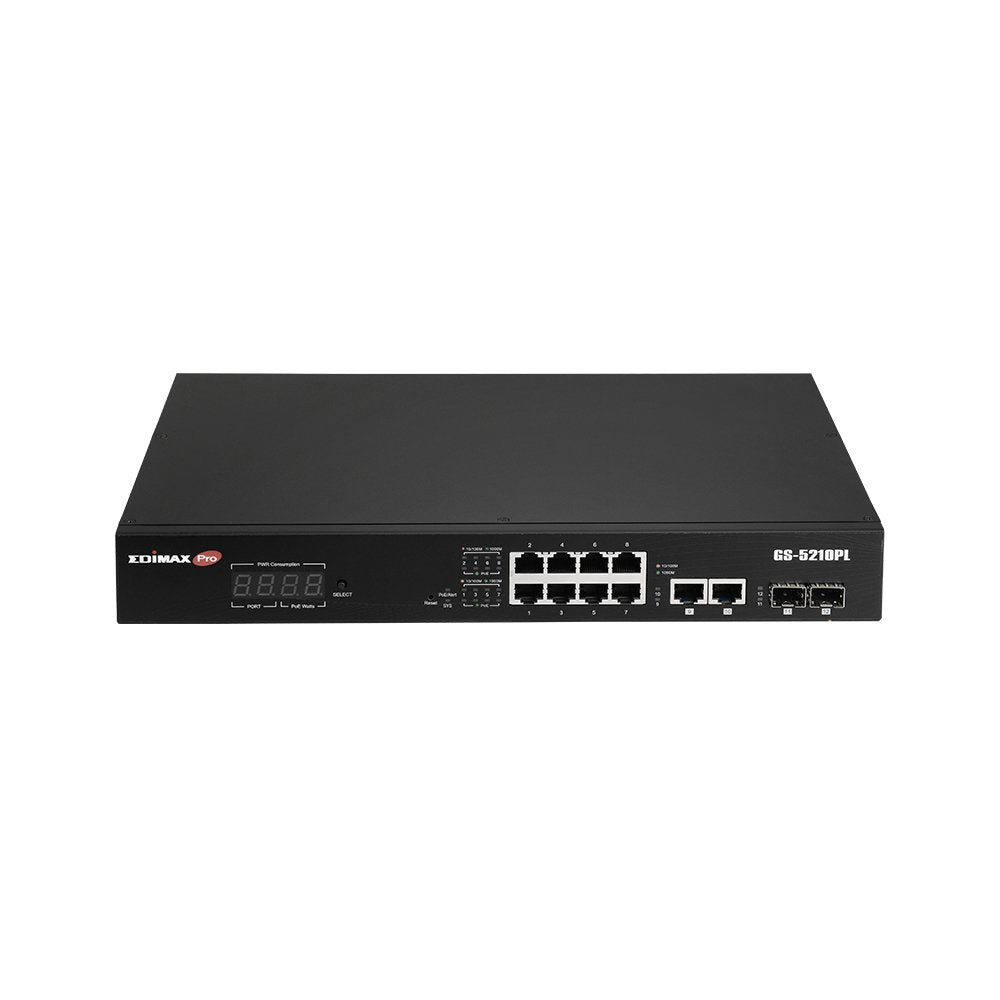 Edimax Pro Gs-5210pl Switch 10xgb Poe+ 2xsfp Surve
