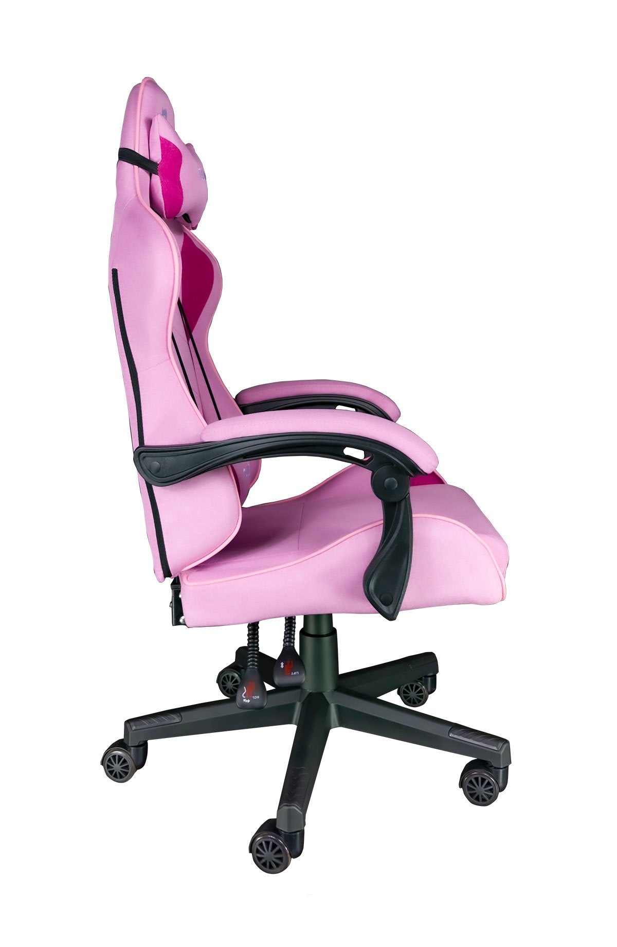 Talius Silla Hornet Gaming Negra/Rosa, Butterfly, Base Nylon, Ruedas Nylon