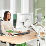 Leitz Dual Monitor- Y Laptop Arm Gris, 1120x110x600
