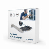 Gembird Adaptador M.2 Ssd Tarjeta Adicional Pci-Express, Con Soporte Extra Bajo Perfil