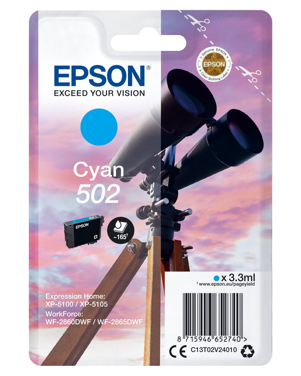 Tinta Original Epson 502 Cian