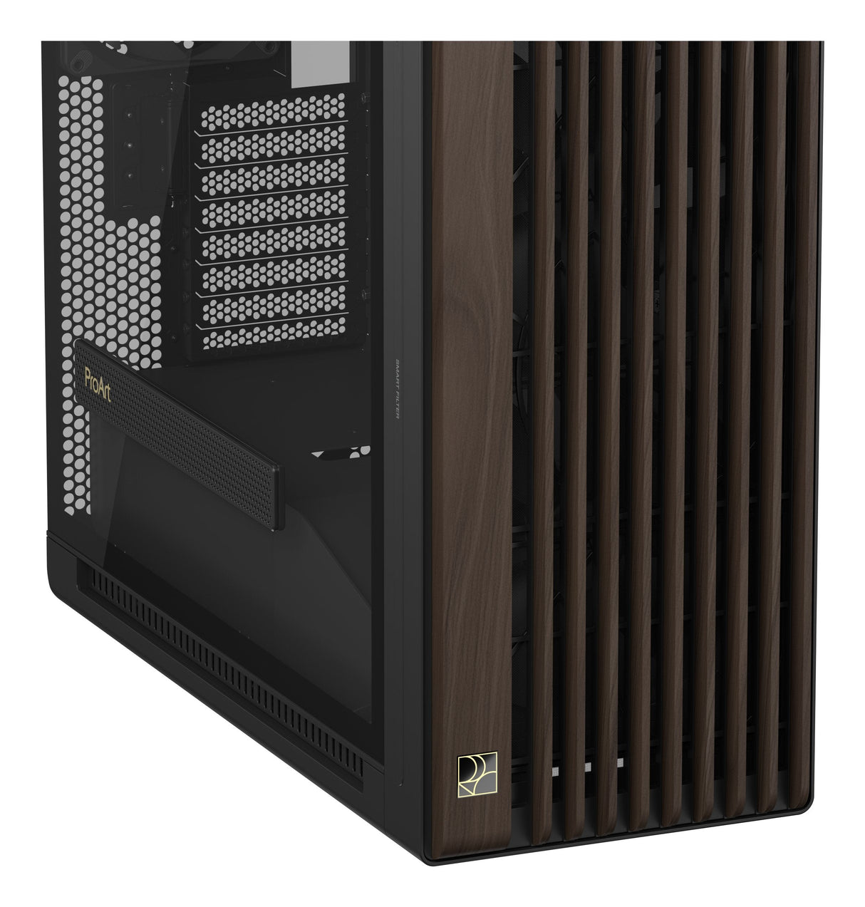 Caja  Pc Asus Geh Proart Pa602 Walnut Wood Tg Pwm Modern Negro
