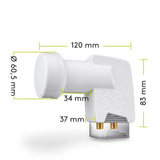 Goobay Twin Universal Lnb 0.1db Blanco / Gris