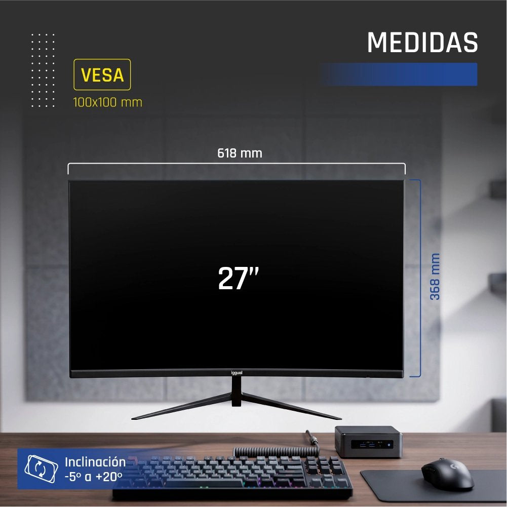EAN 8435364319406 - iggual ML27S pantalla para PC 68,6 cm (27") 1920 x 1080 Pixeles Full HD LED Negro imagen 12