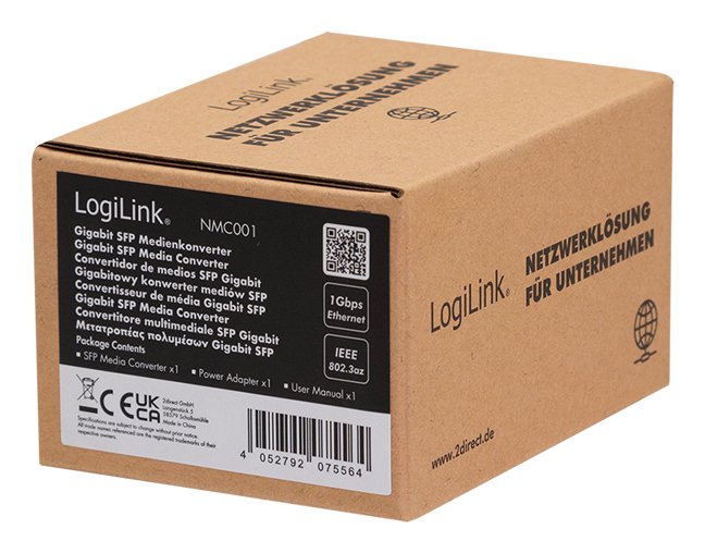 Logilink 1 Gigabit Media Converter Rj45 To Sfp