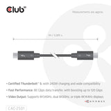 EAN 8719214473280 - CLUB3D CAC-2501 cable Thunderbolt 1 m 120 Gbit/s Negro imagen 4