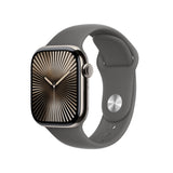 Apple Watch Series 10, Smartwatch Titan Natur, Caja De Titanio, 42 Mm, Correa Deportiva Gris Piedra M/L, Cellular Mwxe3qf/A