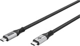 Cable De  1,50m Usb 4 G3x2 80gbps Pd240w Usb-C Macho A Usb-C Macho Negro Video 16k@60hz Datos Y Carga