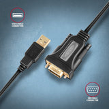 EAN 8595247907622 - Axagon ADS-1PQN USB-A 2.0 - serial RS-232 DB9-M FTDI adapter cable 1.5m - Adapter - Digital/Daten cable d imagen 2