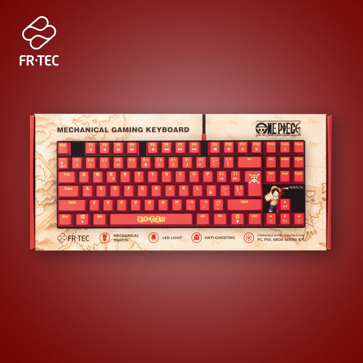 EAN 8436563094514 - Blade Gaming OP4001 teclado Juego USB QWERTY Inglés, Español Borgoña imagen 7