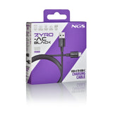 Cable Usb 2.0 Ngs Zyro-Ac Usb Macho Usb Tipo-C Macho Hasta 15w 480mbps 1m Negro