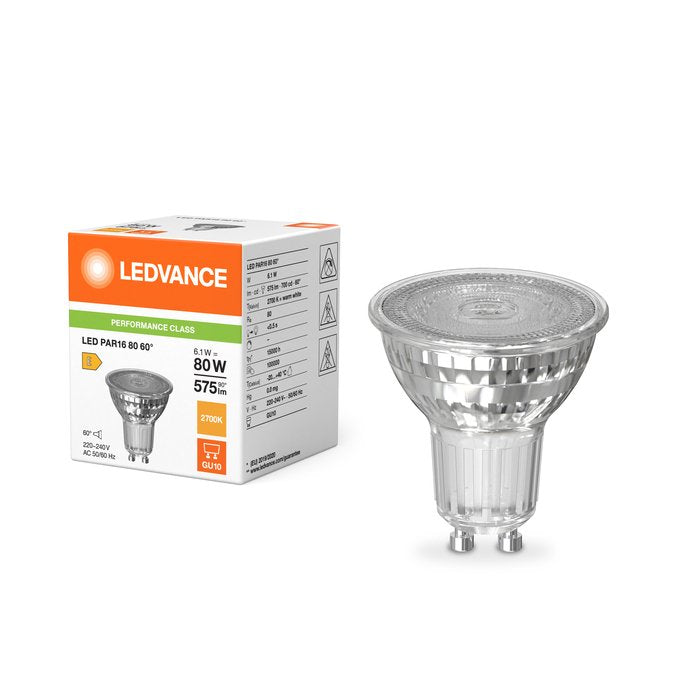 Ledv Led Reflektor 6,1-80w 827 Par16 Gu10 60 15000h Eek E