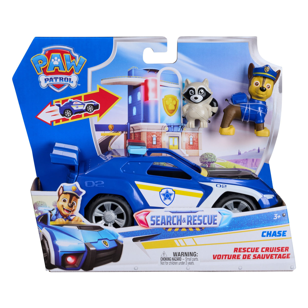 Spin Master Paw Patrol - Búsqueda Y Rescate: Crucero De Rescate De Chase Con 2 Figuras, Vehículo De Juguete 6074764