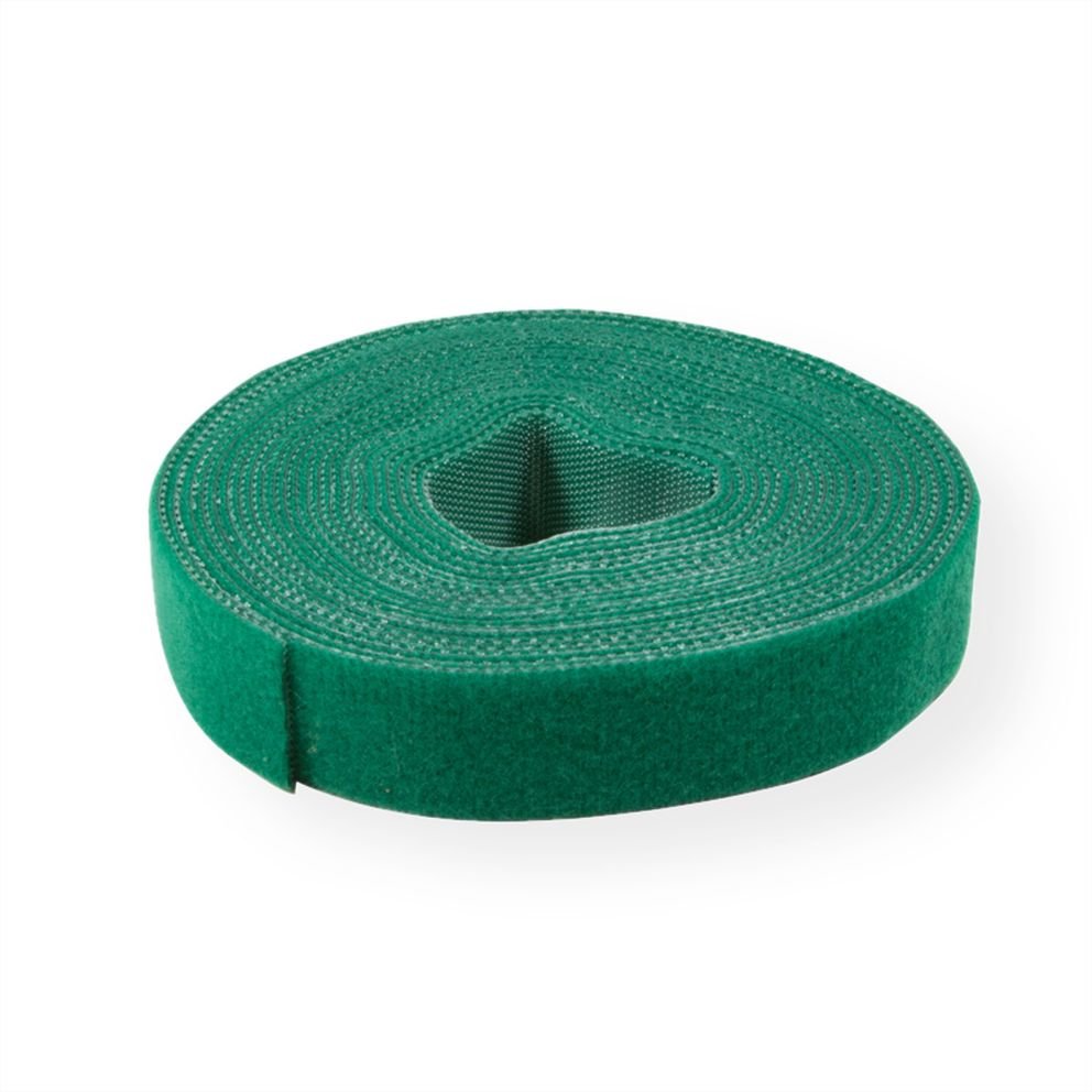 Cinta De Velcro A Rollo 10mm Verde 25m