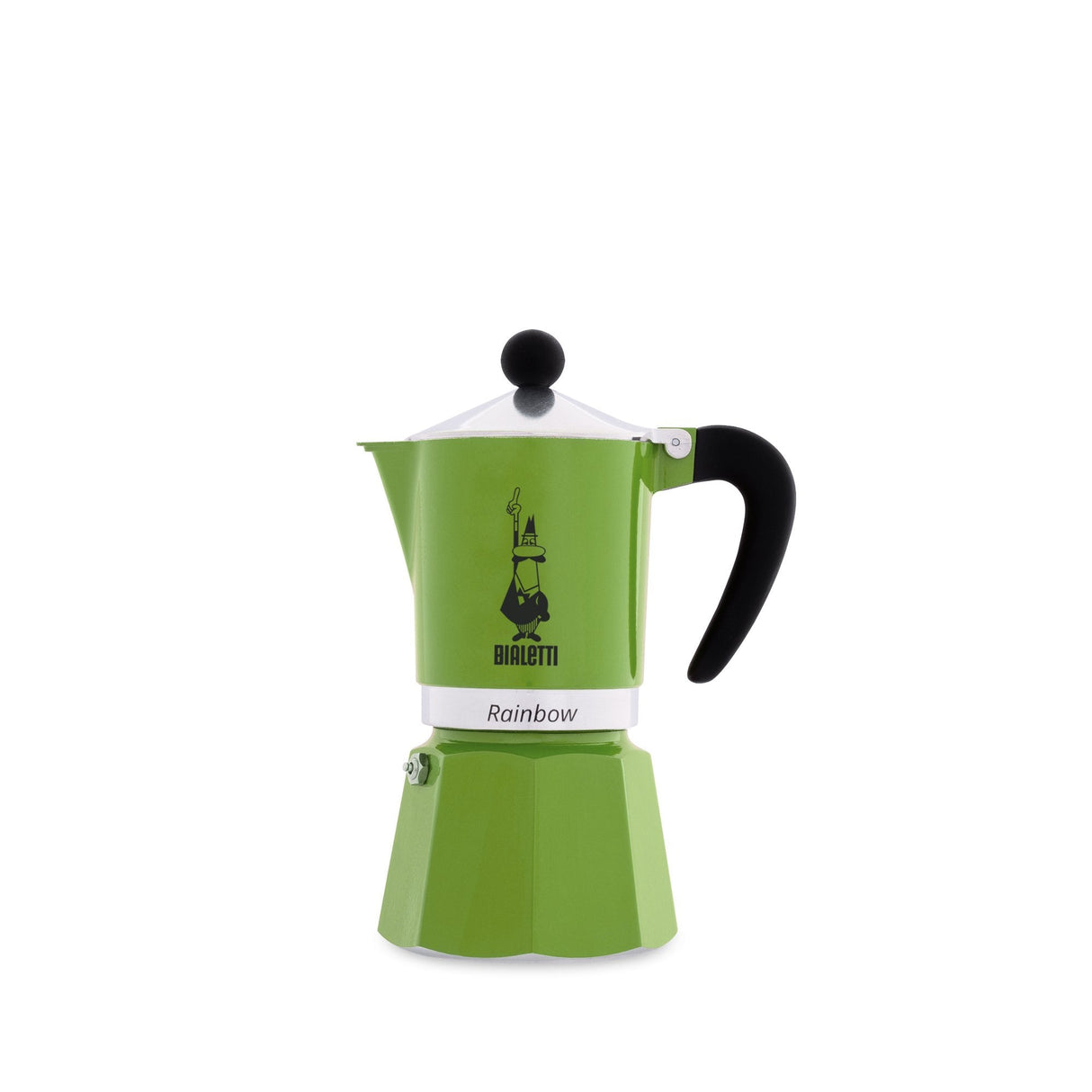 Cafetera Italiana Bialetti Rainbow Aluminio Negro Verde