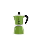 Cafetera Italiana Bialetti Rainbow Aluminio Negro Verde