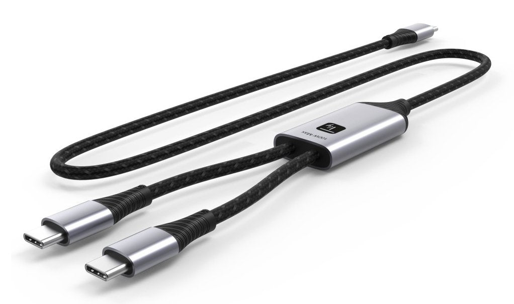 Techly Icoc Mu2c-2c100w Cable De Carga Usb-C A 2x Usb-C 100w 1,5m Pd Qc Pps